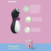 Satisfyer Penguin Touch Free USB Rechargeable Clitoral Stimulator AIR PULSATION